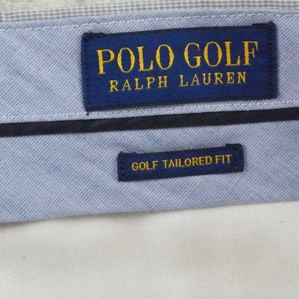 Polo Ralph Lauren Golf Mini-Check Tailored Fit Pants Mens 34x28 Gray